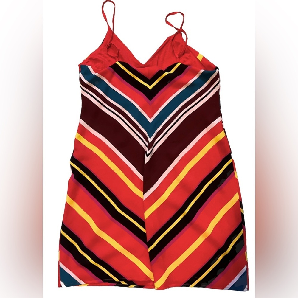 Express Orange and Blue Spaghetti Strap Slip Dress EUC S - Picture 9 of 9